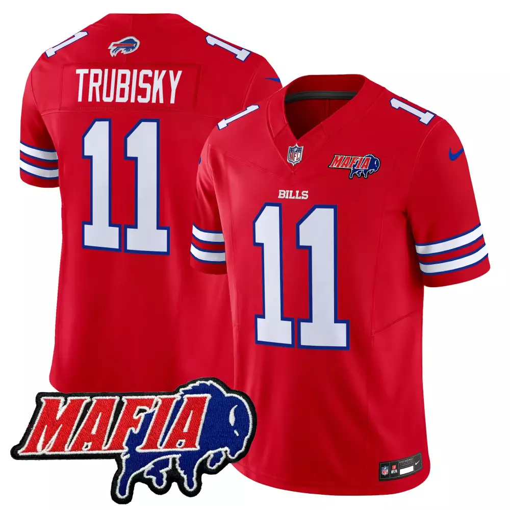 Mitchell Trubisky Navy Women's Buffalo Bills 2024 Salute to Service Jersey | Establishment Year Patch | Limited Edition | For Men, Women & Youth