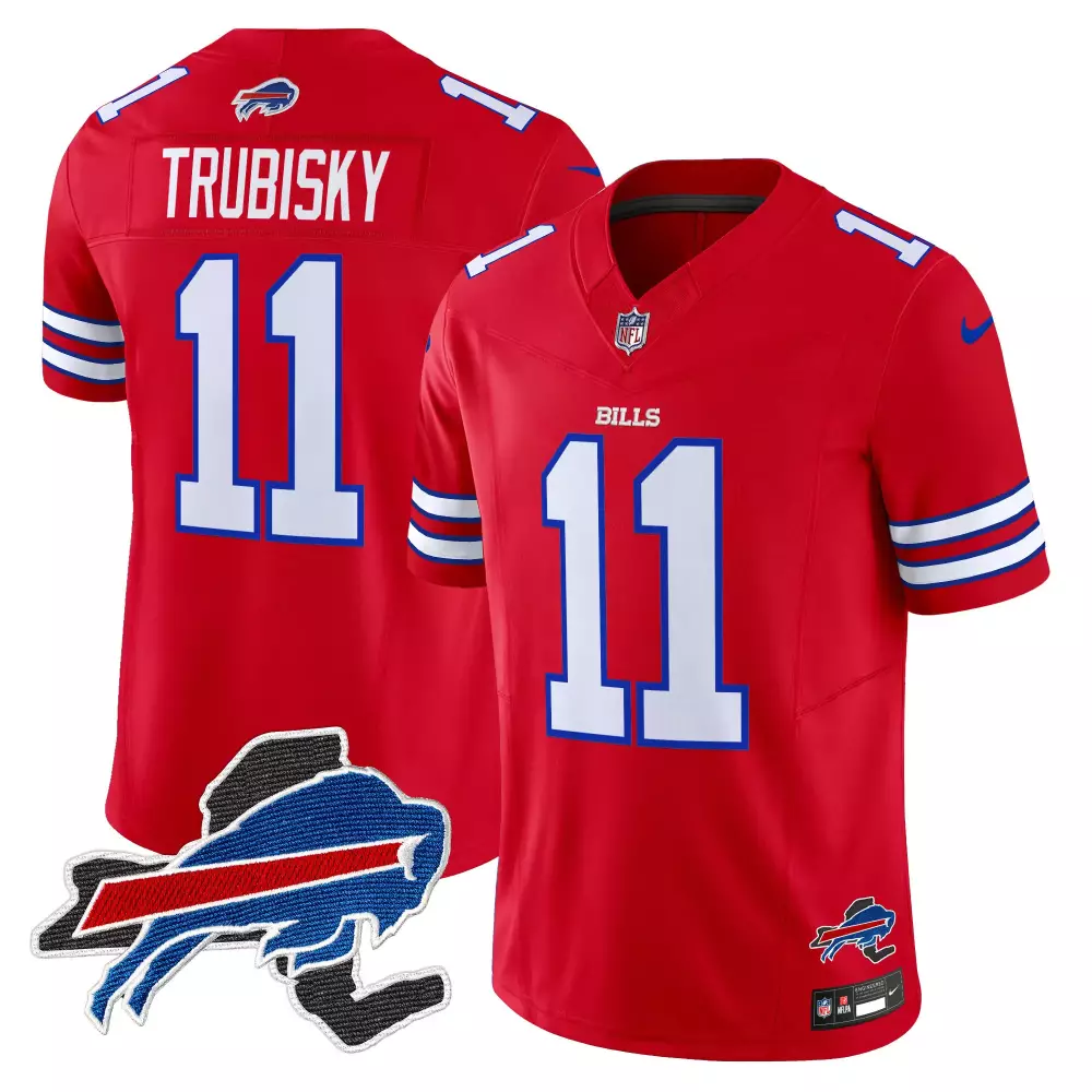 Mitchell Trubisky Navy Women's Buffalo Bills 2024 Salute to Service Jersey | Establishment Year Patch | Limited Edition | For Men, Women & Youth