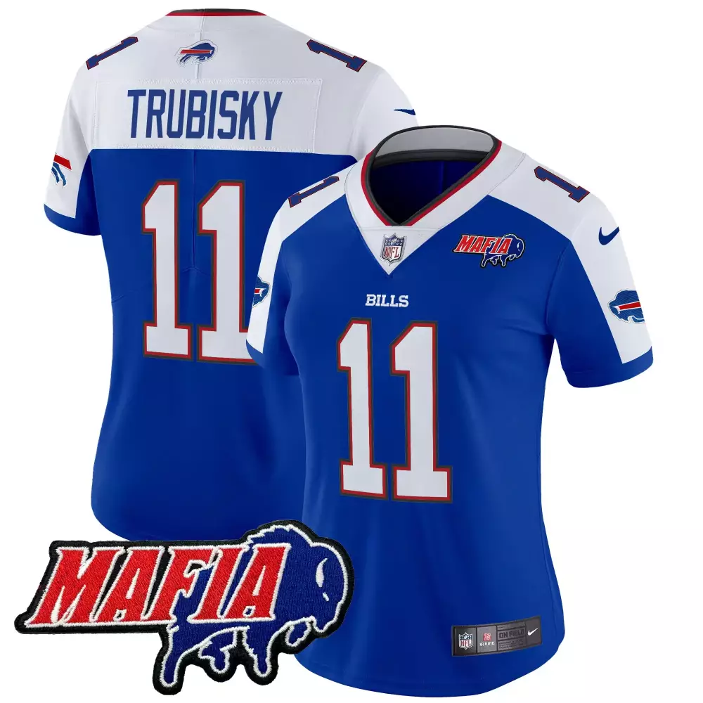 Mitchell Trubisky Royal Alternate Men's Buffalo Bills New York Patch Vapor Limited Jersey | Stitched Style | Fan Gear for Game Day | For Men, Women & Youth