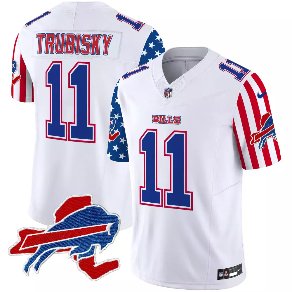 Mitchell Trubisky White Men's Buffalo Bills American Style Vapor Limited Jersey | Stitched Style | Fan Gear for Game Day | For Men, Women & Youth