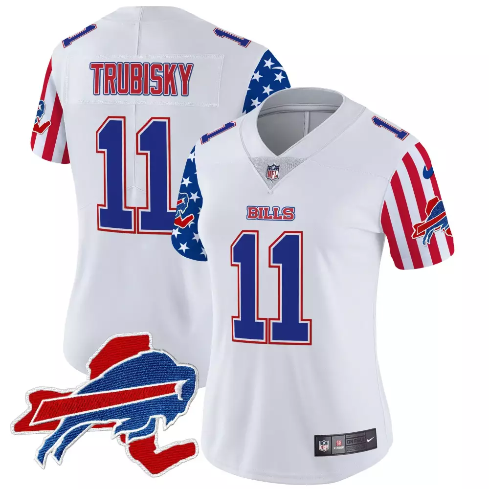 Mitchell Trubisky White Women's Buffalo Bills American Style Vapor Limited Jersey | Stitched Style | Fan Gear for Game Day | For Men, Women & Youth