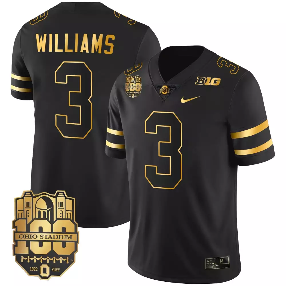 miyan williams black gold mens ohio state buckeyes gold jersey all stitched