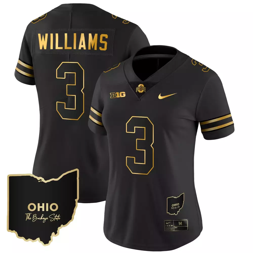miyan williams black gold mens ohio state buckeyes gold jersey all stitched