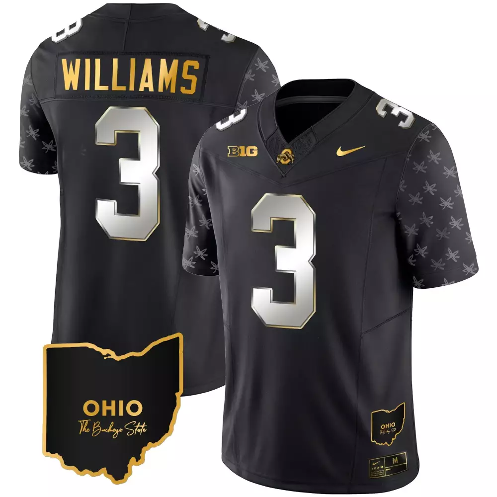 miyan williams black gold mens ohio state buckeyes gold jersey all stitched