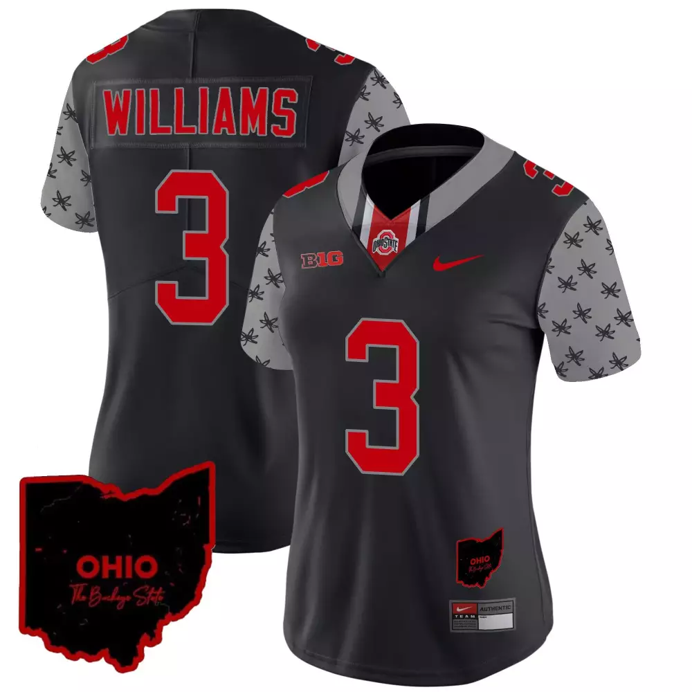 miyan williams black special mens ohio state buckeyes 2023 gray alternate jersey stitched