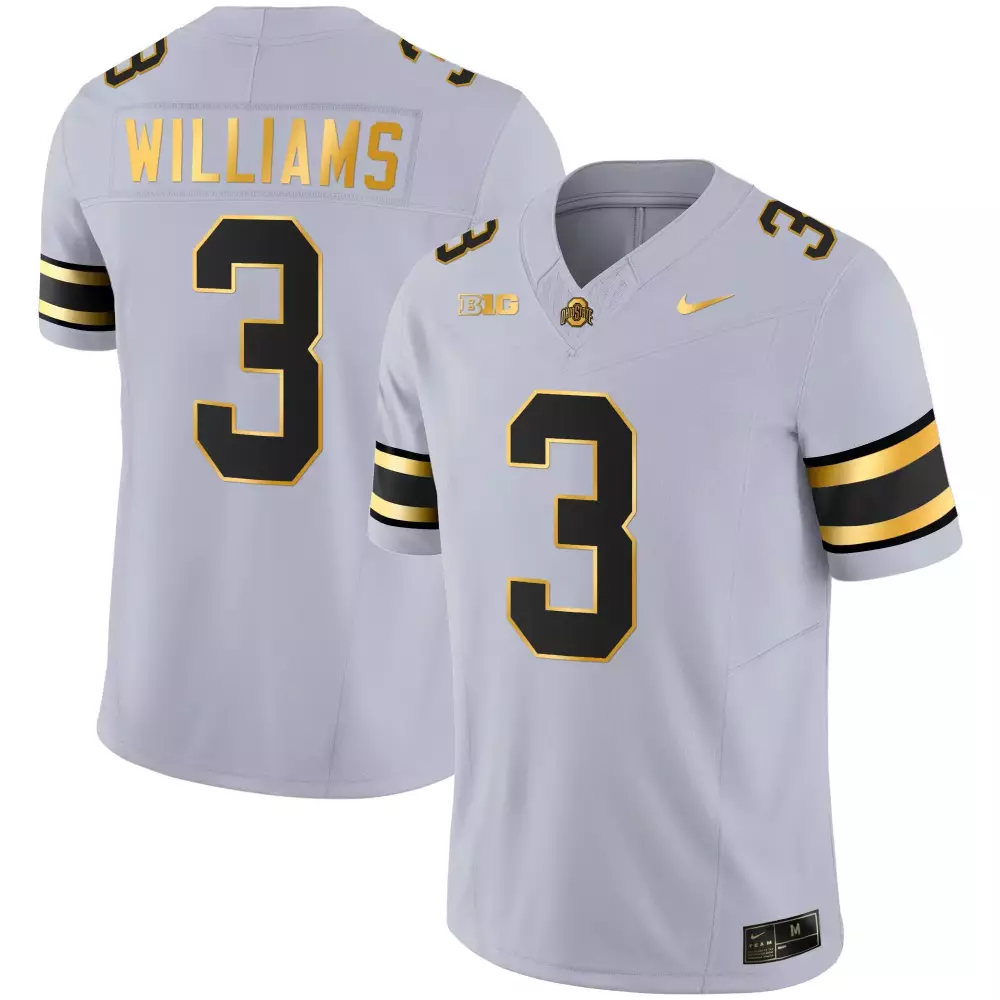 miyan williams gray gold mens ohio state buckeyes gold jersey all stitched
