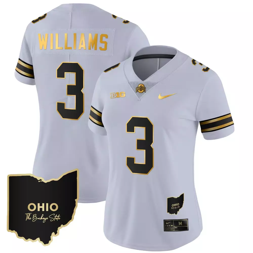 miyan williams gray gold mens ohio state buckeyes gold jersey all stitched