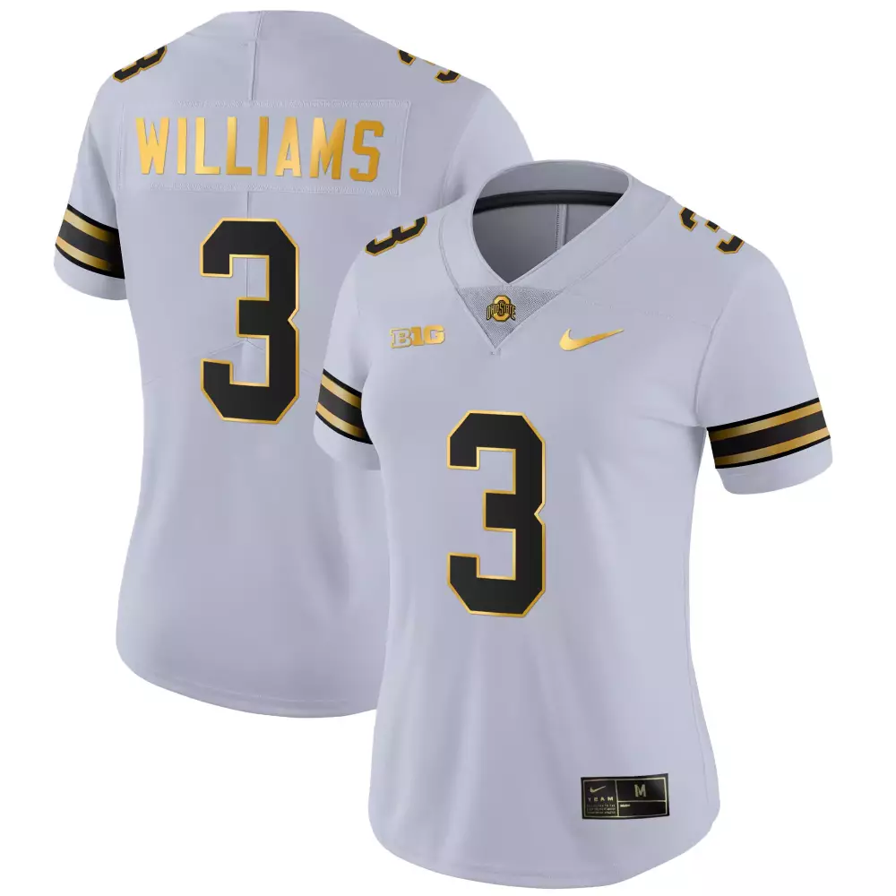 miyan williams gray gold mens ohio state buckeyes gold jersey all stitched