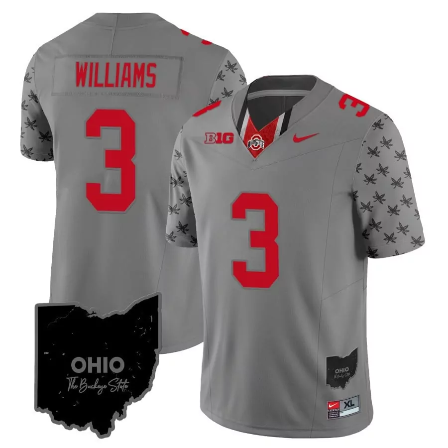 miyan williams gray gold mens ohio state buckeyes gold jersey all stitched