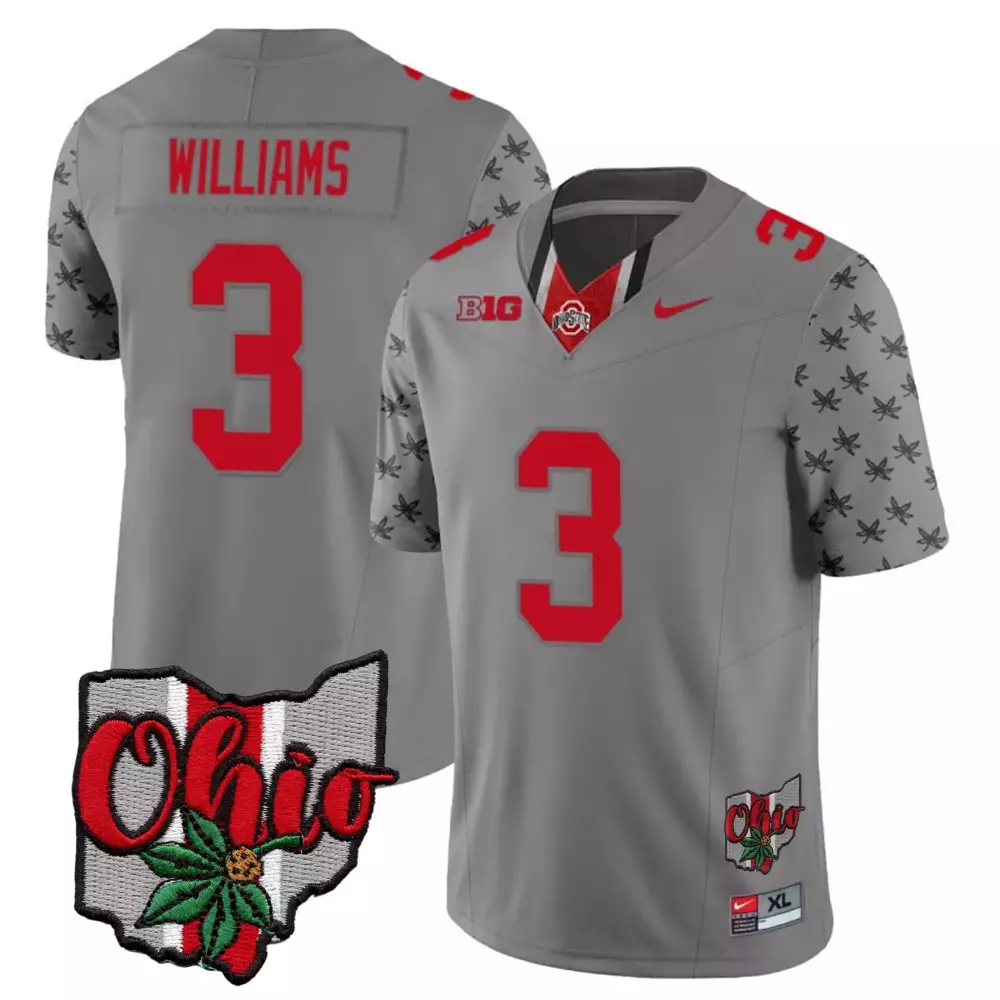 miyan williams gray gold mens ohio state buckeyes gold jersey all stitched