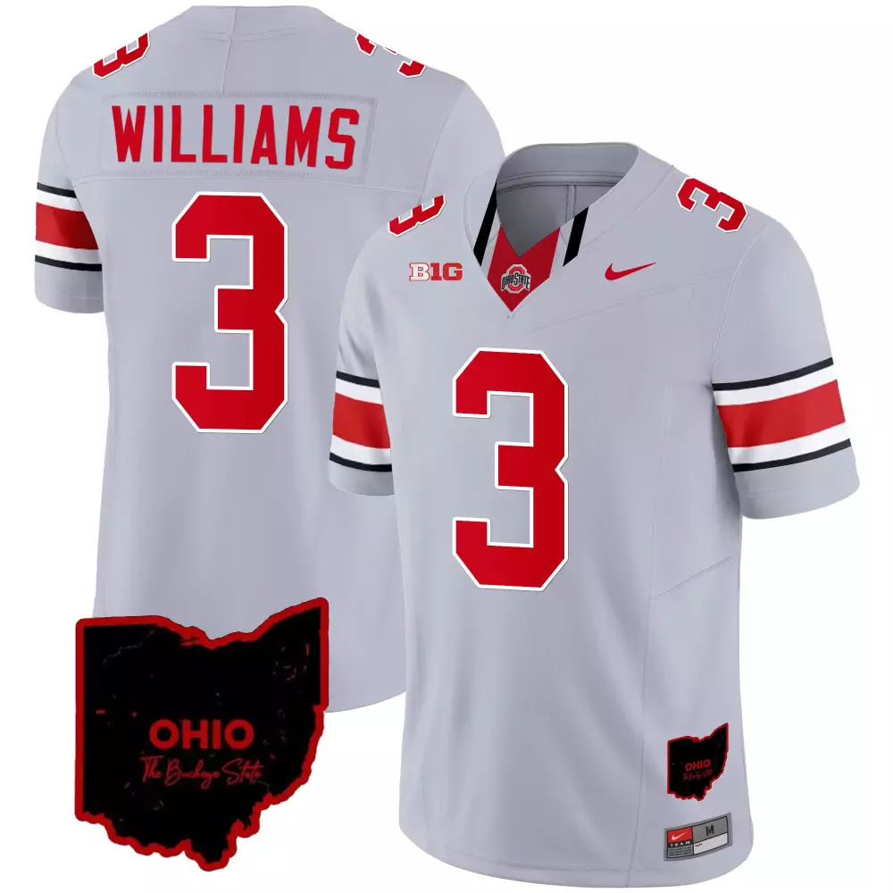 miyan williams gray mens ohio state buckeyes 2024 vapor limited jersey ohio patch all stitched