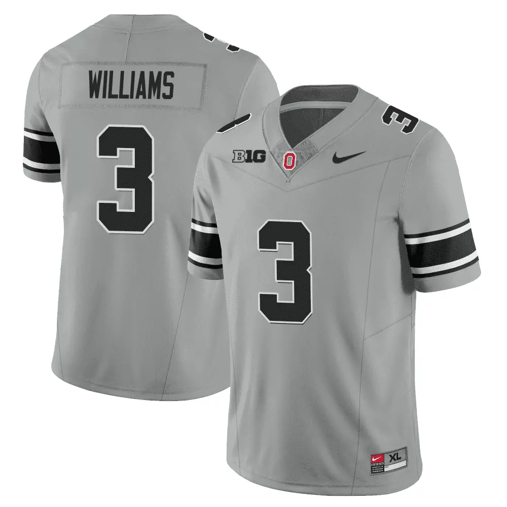 miyan williams men ohio state buckeyes 2023 black gray jersey stitched