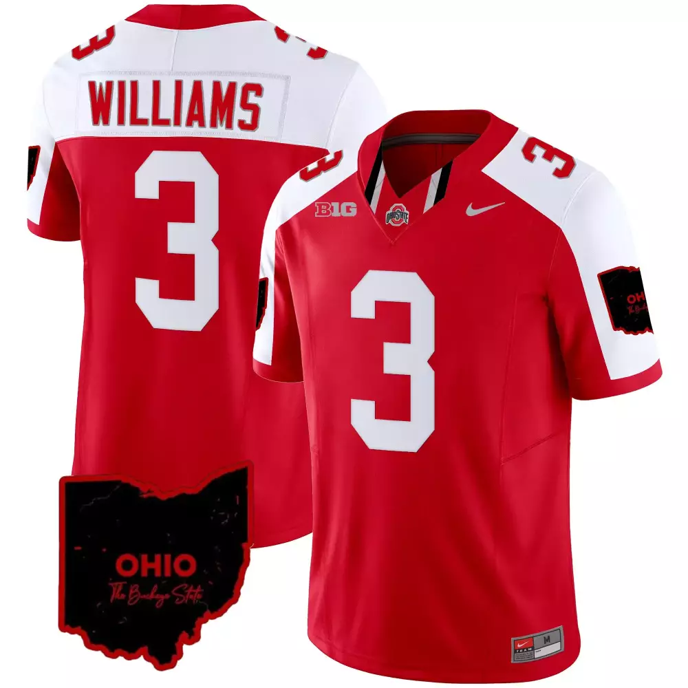 miyan williams men ohio state buckeyes 2023 black gray jersey stitched