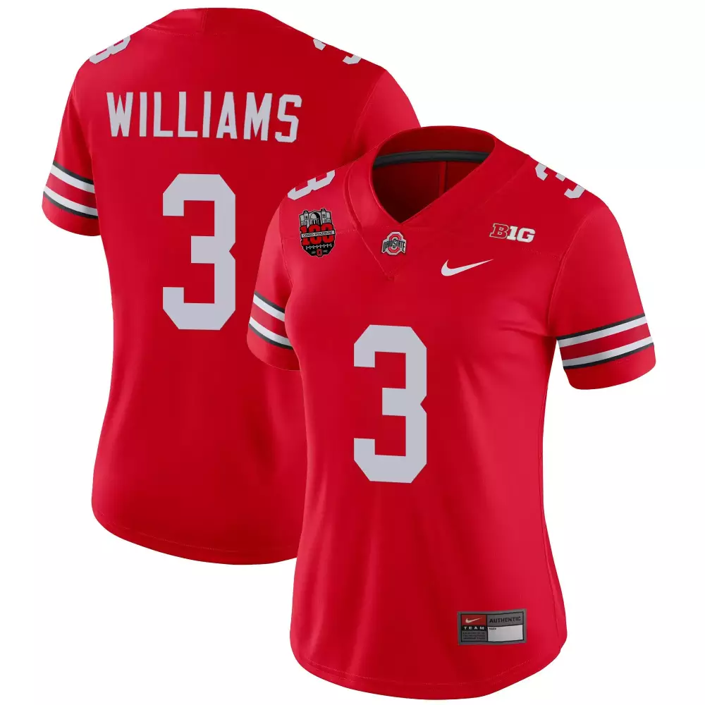 miyan williams scarlet womens ohio state buckeyes player jersey all stitched