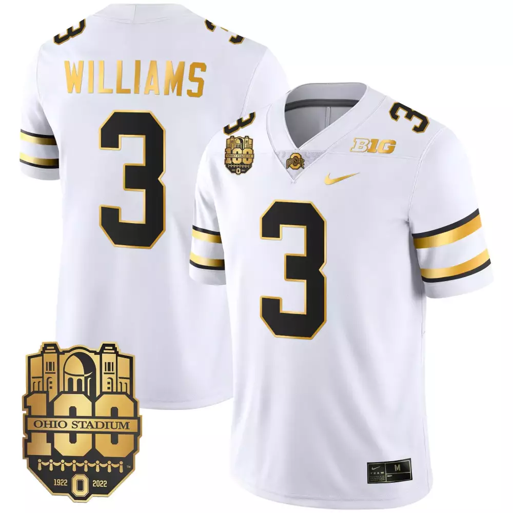 miyan williams white gold mens ohio state buckeyes 2023 vapor limited gold jersey ohio patch all stitched