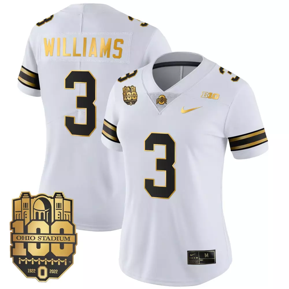 miyan williams white gold mens ohio state buckeyes 2023 vapor limited gold jersey ohio patch all stitched