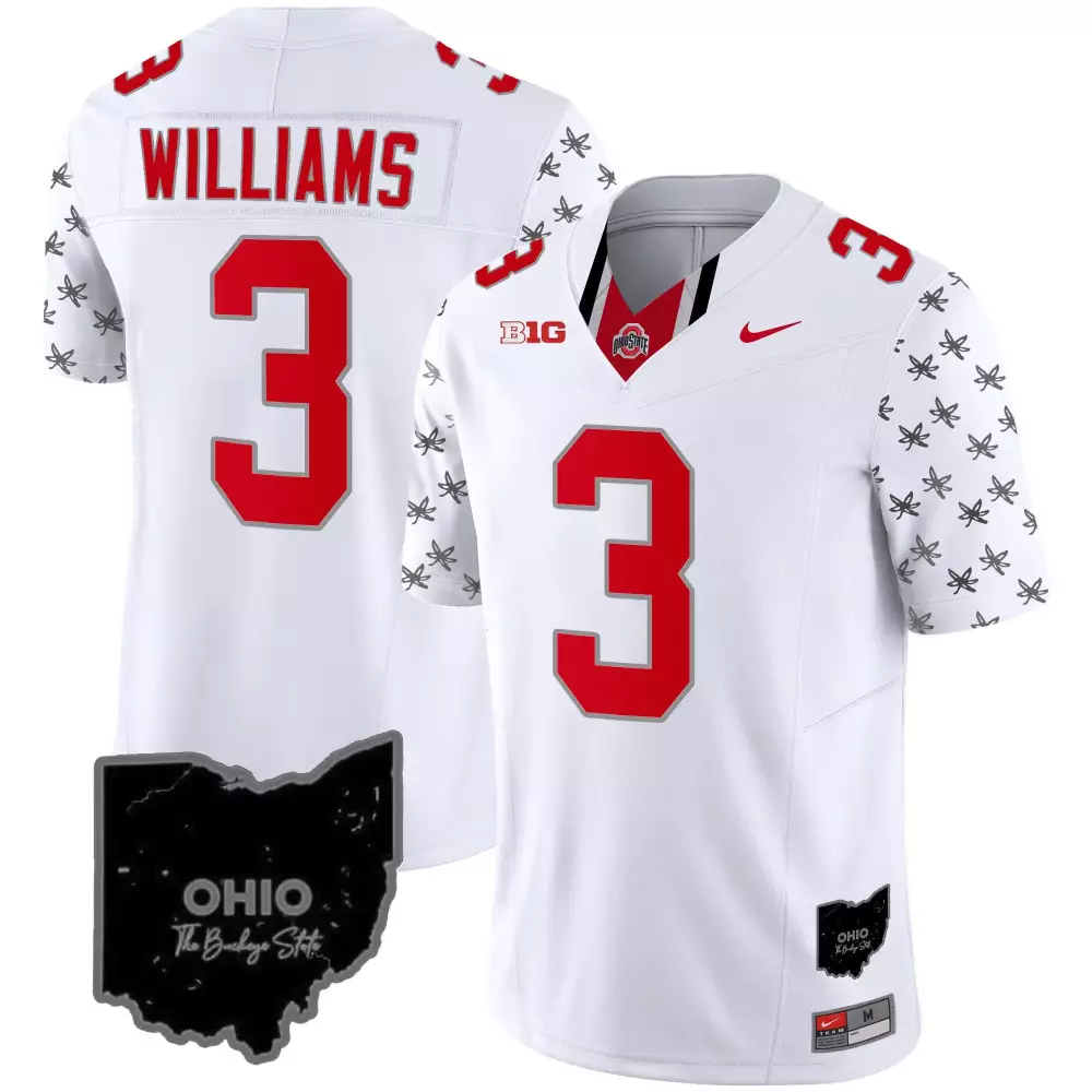 miyan williams white limited mens ohio state buckeyes 2023 gray alternate jersey stitched