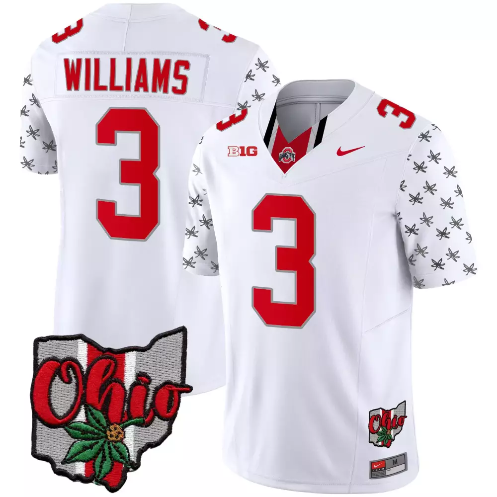 miyan williams white limited mens ohio state buckeyes 2023 gray alternate jersey stitched