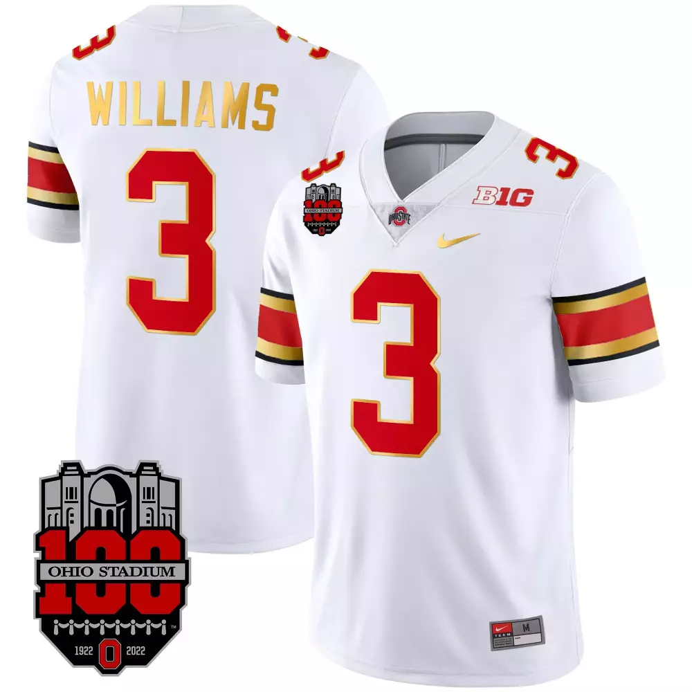 miyan williams white mens ohio state buckeyes cotton bowl patch vapor jersey all stitched