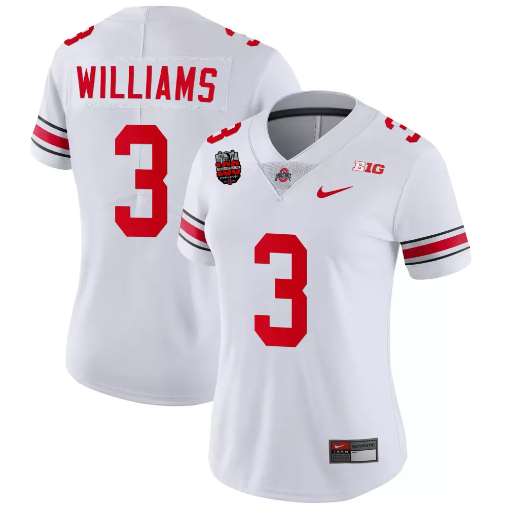 miyan williams white womens ohio state buckeyes player jersey all stitched