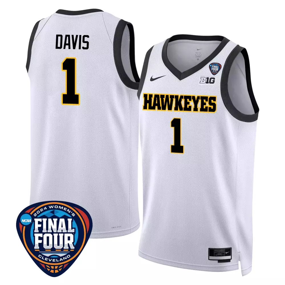 Midwest Grit 319 Men's Iowa Hawkeyes White Vapor Jersey | All Stitched | Fan Gear for Men, Women & Youth