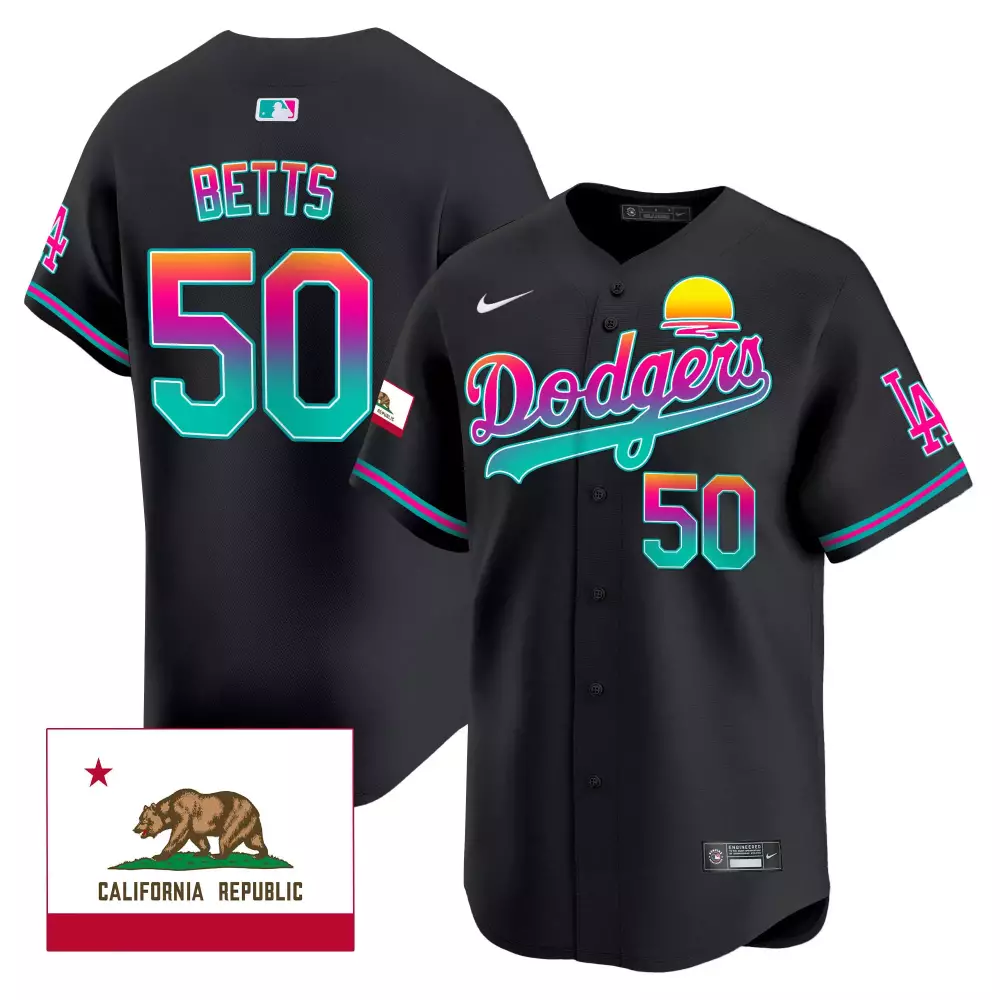 mookie betts black mens los angeles dodgers 2024 los angeles city style vapor premier limited jersey all stitched