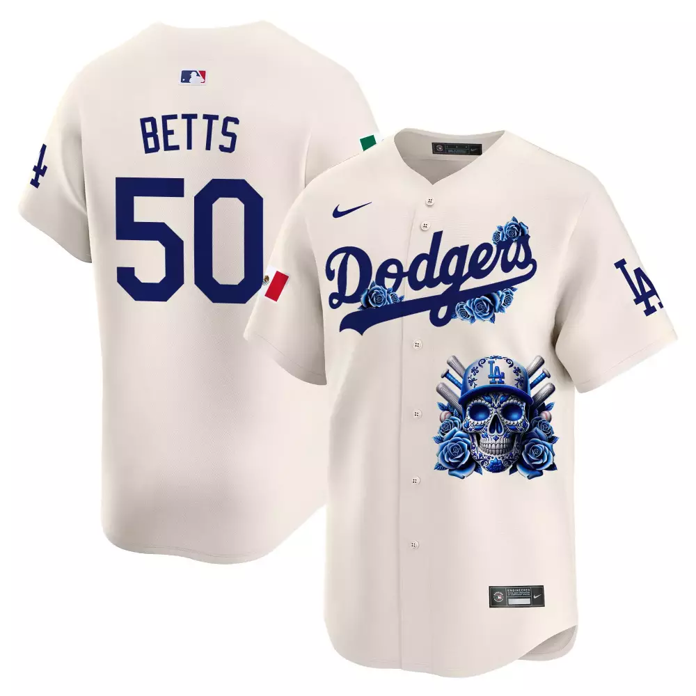 mookie betts cream mens los angeles dodgers 2024 los angeles city style vapor premier limited jersey all stitched
