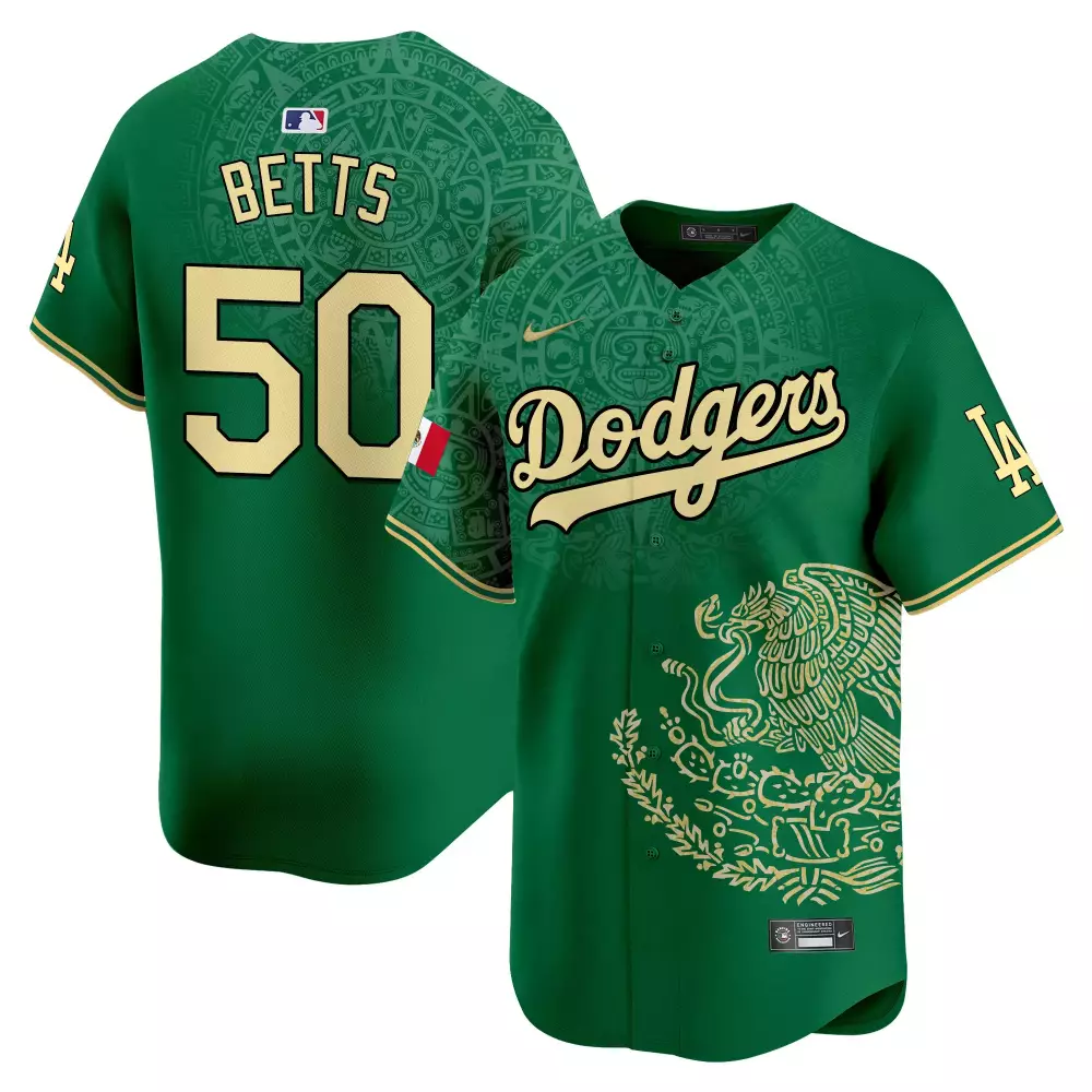 mookie betts green mens los angeles dodgers paisley sugar skull vapor premier limited jersey printed