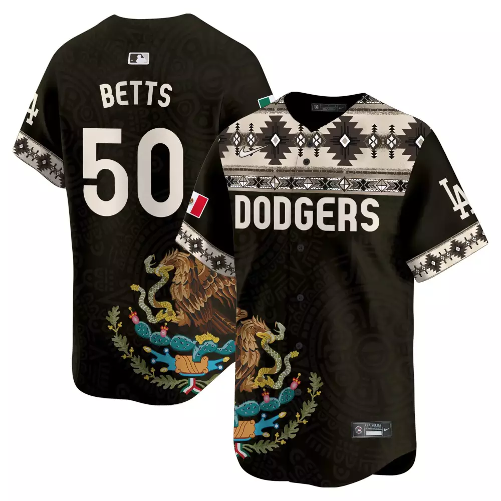 mookie betts men los angeles dodgers mexico bald eagle vapor premier limited jersey v3 printed
