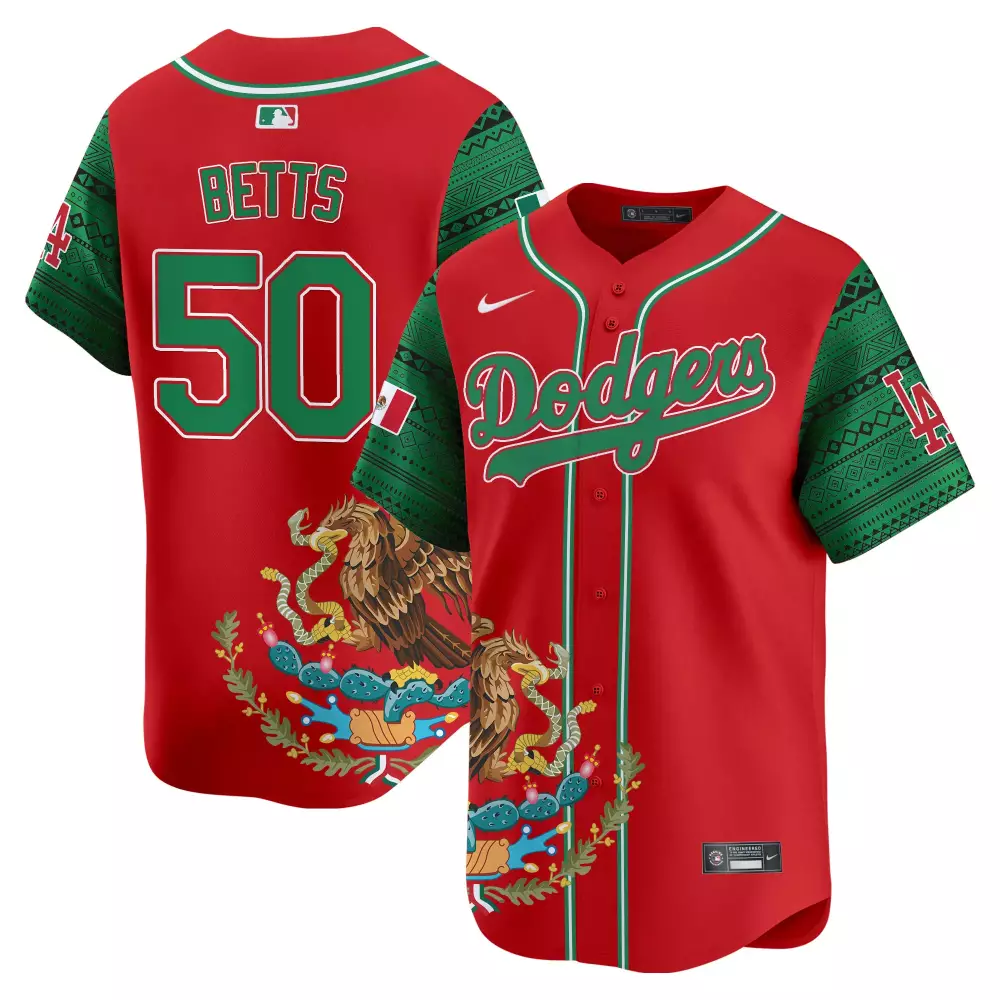 mookie betts red mens los angeles dodgers american style 2024 world series vapor premier limited jersey v2 all stitched