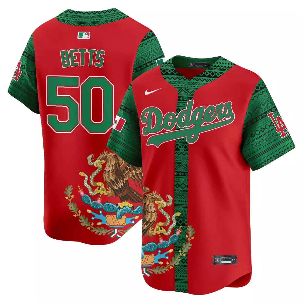 mookie betts red mens los angeles dodgers american style 2024 world series vapor premier limited jersey v2 all stitched