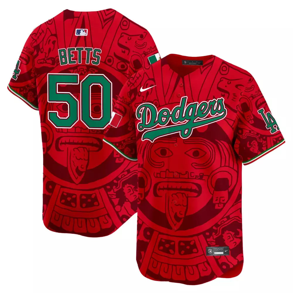 mookie betts red mens los angeles dodgers american style 2024 world series vapor premier limited jersey v2 all stitched