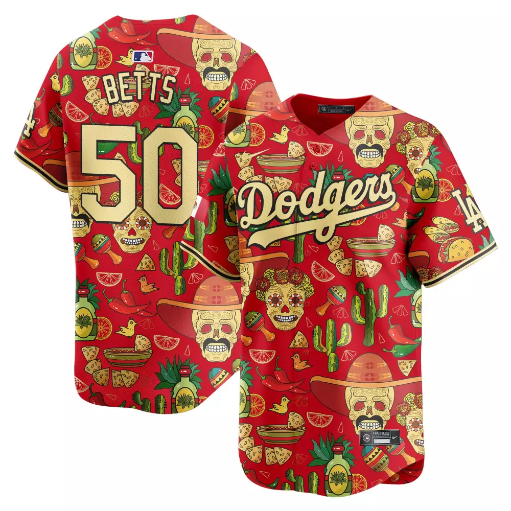 mookie betts red mens los angeles dodgers mexico california patch vapor premier limited jersey v5 all stitched