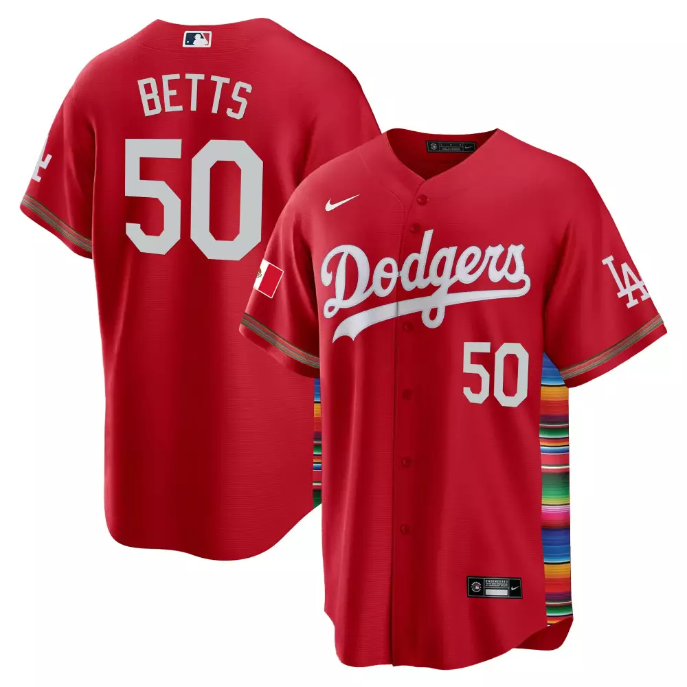 mookie betts red mens los angeles dodgers mexico cool base limited jersey all stitched