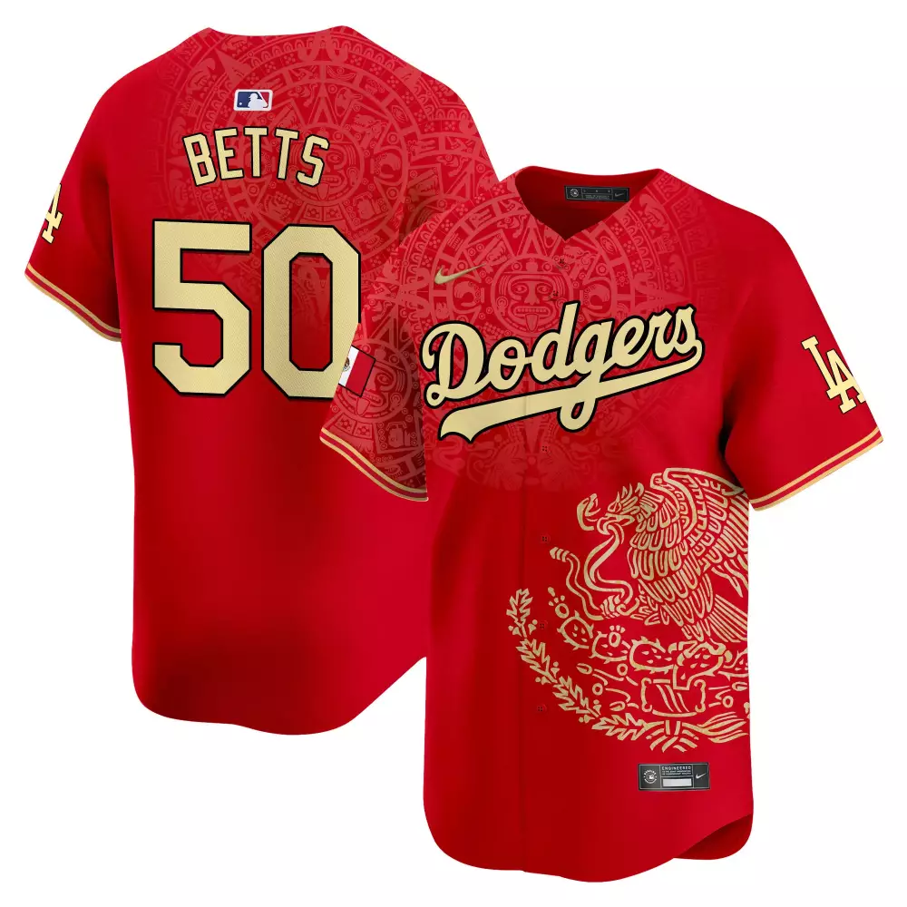 mookie betts red unisex los angeles dodgers mexico vapor premier limited jersey printed