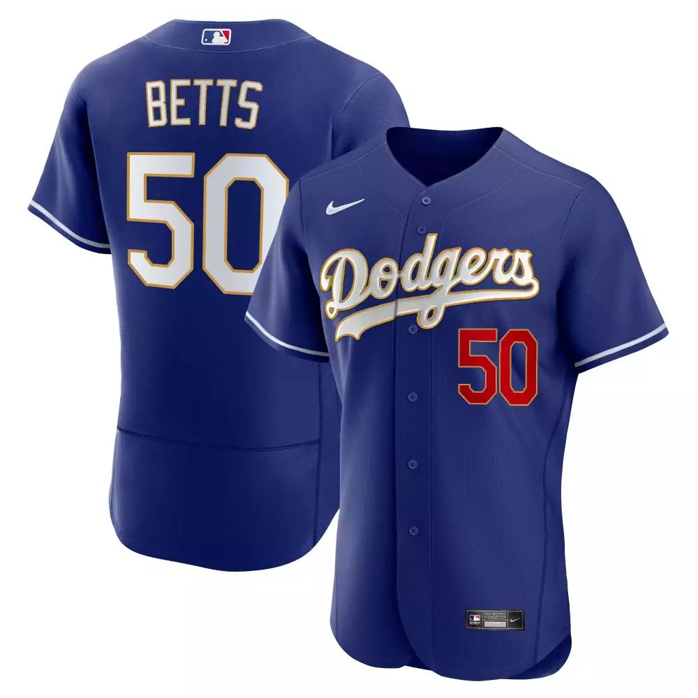 mookie betts royal mens los angeles dodgers flex base mamba jersey all stitched
