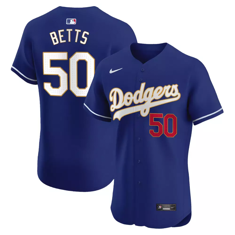 mookie betts royal mens los angeles dodgers flex base mamba jersey all stitched