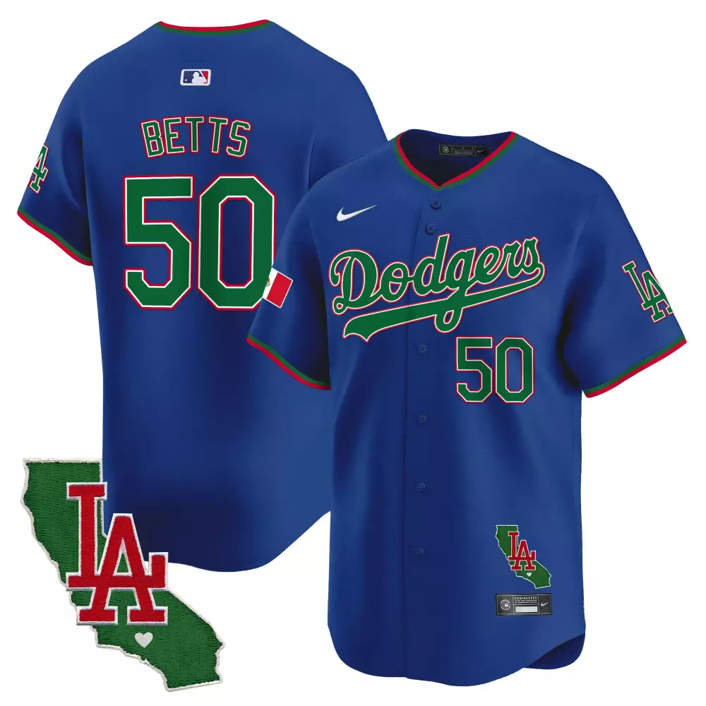 mookie betts royal mens los angeles dodgers mexico california map cool base jersey all stitched