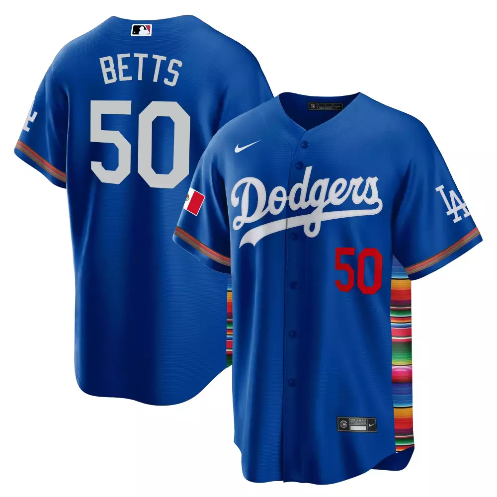 mookie betts royal mens los angeles dodgers mexico california patch vapor premier limited jersey v5 all stitched