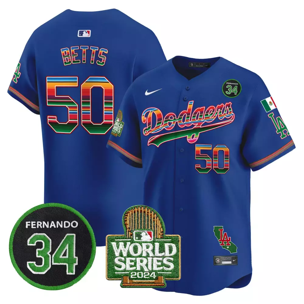 mookie betts royal mens los angeles dodgers mexico cool base limited jersey v3 all stitched