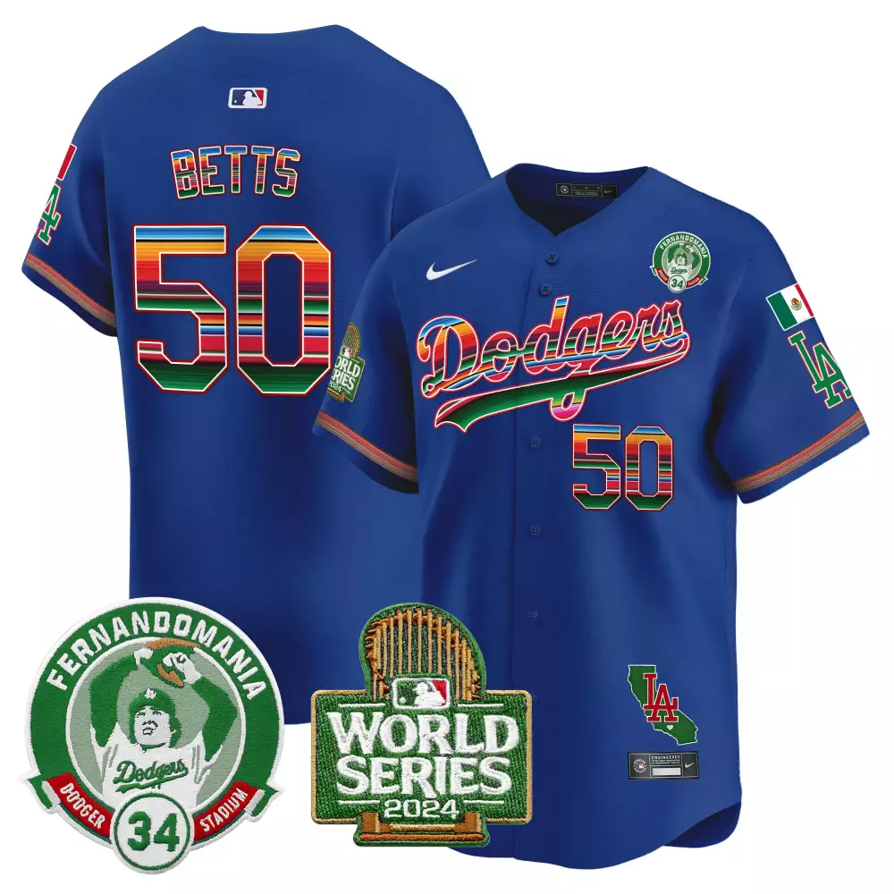 mookie betts royal mens los angeles dodgers mexico cool base limited jersey v3 all stitched