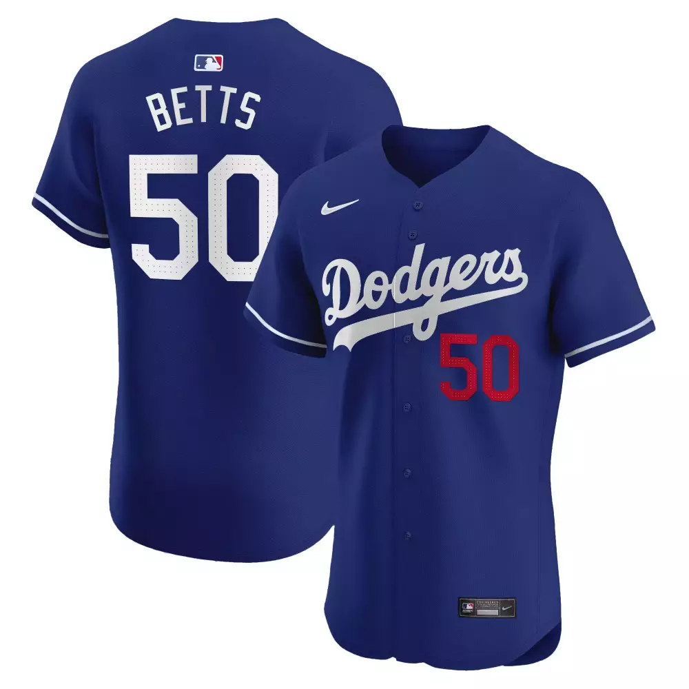 mookie betts royal mens los angeles dodgers premier elite jersey all stitched