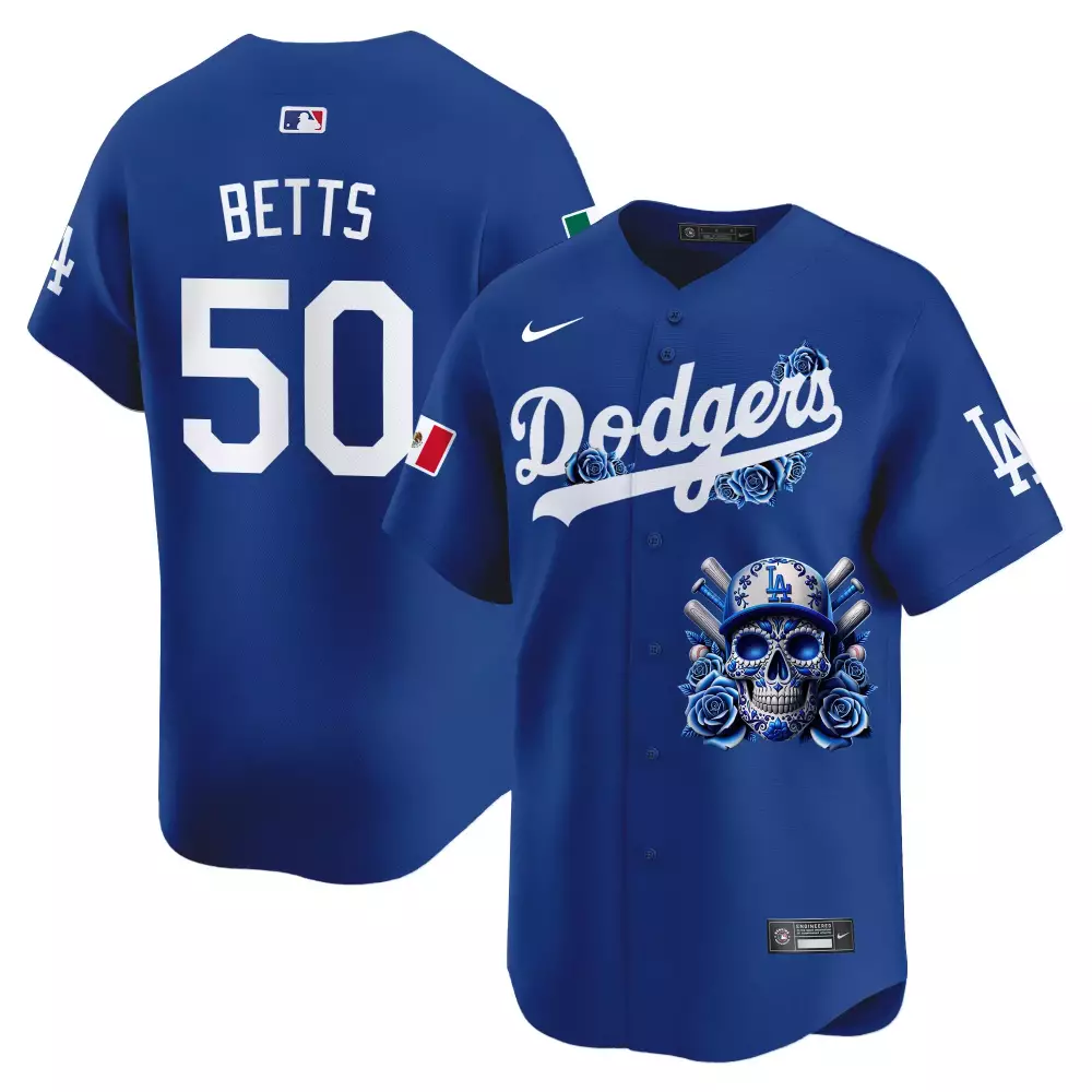 mookie betts royal mens los angeles dodgers premier elite jersey all stitched