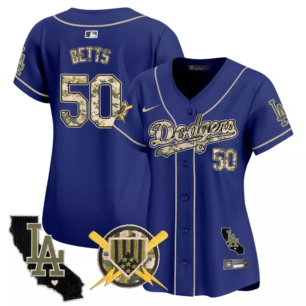 mookie betts royal womens los angeles dodgers 2024 world series vapor premier limited jersey v2 all stitched
