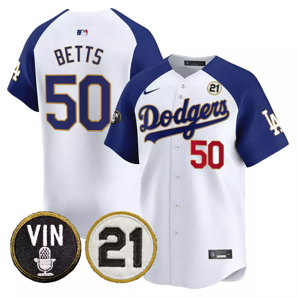 mookie betts white alternate mens los angeles dodgers vin patch kobe bryant signature vapor premier limited jersey all s