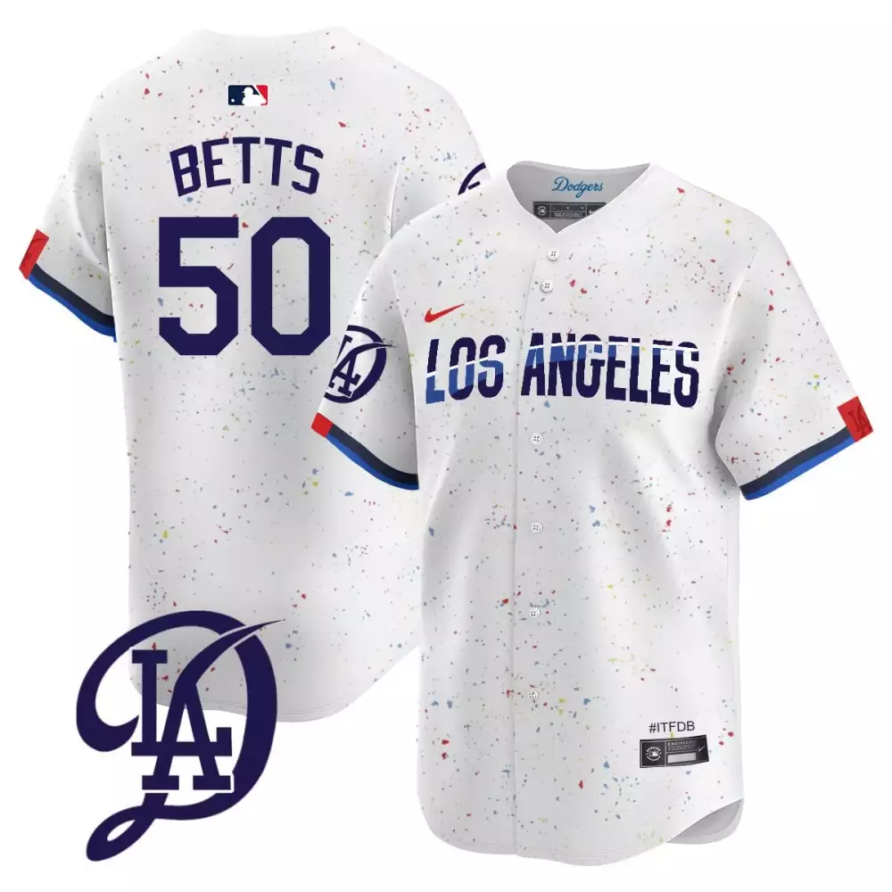 mookie betts white gold womens los angeles dodgers 2024 world series vapor premier limited jersey all stitched