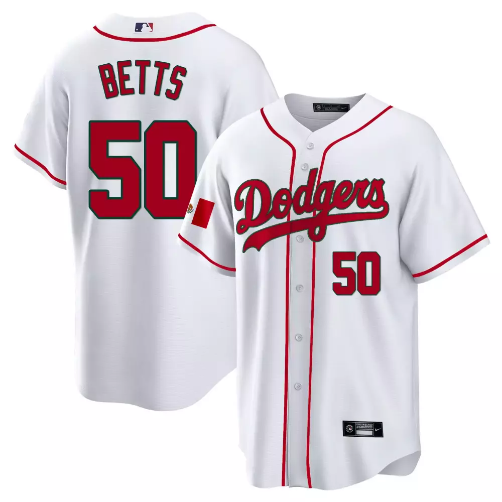 mookie betts white mens los angeles dodgers mexico cinco de mayo vapor premier limited jersey printed