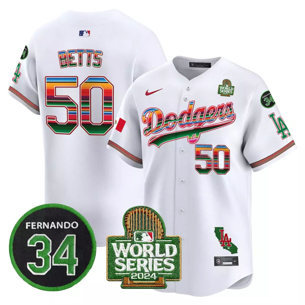 mookie betts white mens los angeles dodgers mexico cool base limited jersey v3 all stitched