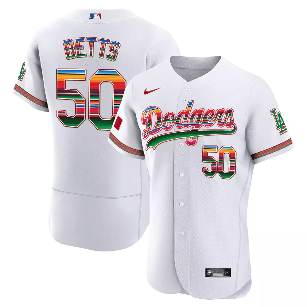 mookie betts white mens los angeles dodgers mexico flex base limited jersey all stitched