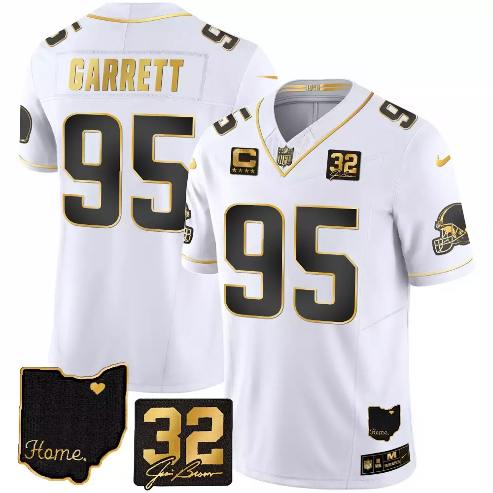 myles garrett split mens cleveland browns gold split vapor limited all stitched
